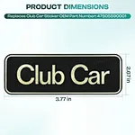 golf cart name plate for Club Car